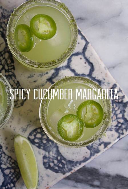 Spicy cucumber margarita